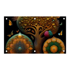 Trees Dream Generative Art Intricate Patterns Banner And Sign 5  X 3  by Ravend