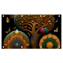 Trees Dream Generative Art Intricate Patterns Banner And Sign 7  X 4  by Ravend