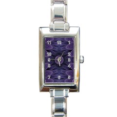 Gometric Shapes Geometric Pattern Purple Background Rectangle Italian Charm Watch