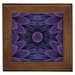 Gometric Shapes Geometric Pattern Purple Background Framed Tile by Ravend