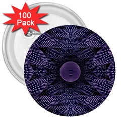 Gometric Shapes Geometric Pattern Purple Background 3  Buttons (100 pack) 