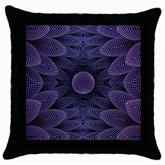 Gometric Shapes Geometric Pattern Purple Background Throw Pillow Case (black) by Ravend