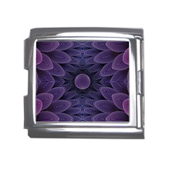 Gometric Shapes Geometric Pattern Purple Background Mega Link Italian Charm (18mm)