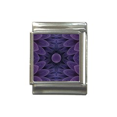 Gometric Shapes Geometric Pattern Purple Background Italian Charm (13mm)