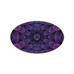 Gometric Shapes Geometric Pattern Purple Background Sticker (Oval) Front