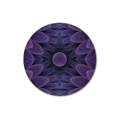 Gometric Shapes Geometric Pattern Purple Background Magnet 3  (round) by Ravend