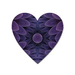 Gometric Shapes Geometric Pattern Purple Background Heart Magnet