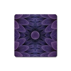 Gometric Shapes Geometric Pattern Purple Background Square Magnet