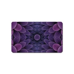 Gometric Shapes Geometric Pattern Purple Background Magnet (Name Card)