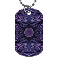 Gometric Shapes Geometric Pattern Purple Background Dog Tag (one Side) by Ravend