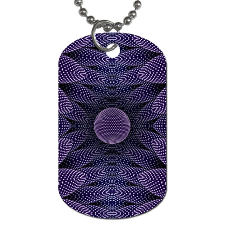 Gometric Shapes Geometric Pattern Purple Background Dog Tag (One Side)