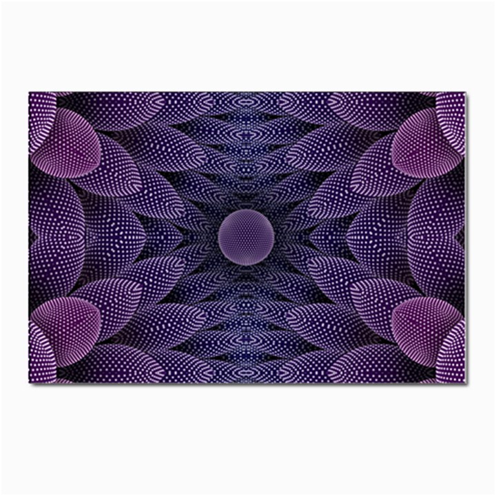 Gometric Shapes Geometric Pattern Purple Background Postcard 4 x 6  (Pkg of 10)