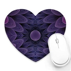 Gometric Shapes Geometric Pattern Purple Background Heart Mousepad by Ravend