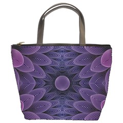 Gometric Shapes Geometric Pattern Purple Background Bucket Bag