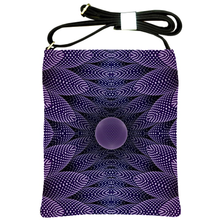 Gometric Shapes Geometric Pattern Purple Background Shoulder Sling Bag