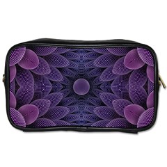 Gometric Shapes Geometric Pattern Purple Background Toiletries Bag (Two Sides)