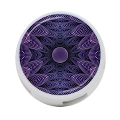 Gometric Shapes Geometric Pattern Purple Background 4-Port USB Hub (Two Sides)