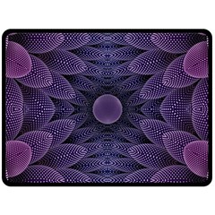 Gometric Shapes Geometric Pattern Purple Background One Side Fleece Blanket (Large)