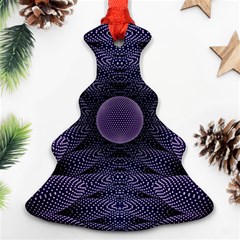 Gometric Shapes Geometric Pattern Purple Background Christmas Tree Ornament (two Sides) by Ravend