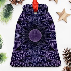 Gometric Shapes Geometric Pattern Purple Background Bell Ornament (two Sides) by Ravend