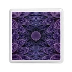 Gometric Shapes Geometric Pattern Purple Background Memory Card Reader (Square)