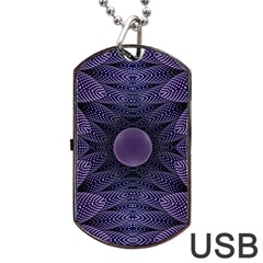 Gometric Shapes Geometric Pattern Purple Background Dog Tag USB Flash (One Side)