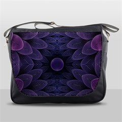 Gometric Shapes Geometric Pattern Purple Background Messenger Bag