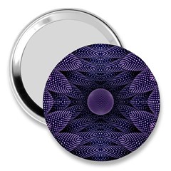 Gometric Shapes Geometric Pattern Purple Background 3  Handbag Mirrors