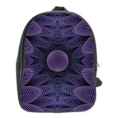 Gometric Shapes Geometric Pattern Purple Background School Bag (XL)