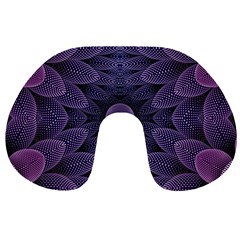 Gometric Shapes Geometric Pattern Purple Background Travel Neck Pillow