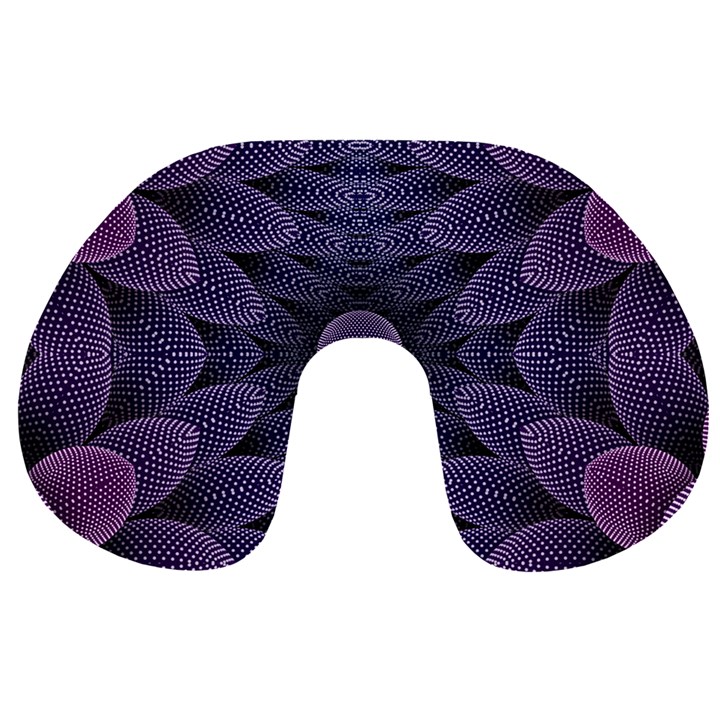 Gometric Shapes Geometric Pattern Purple Background Travel Neck Pillow