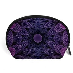 Gometric Shapes Geometric Pattern Purple Background Accessory Pouch (Large)