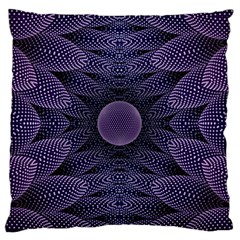 Gometric Shapes Geometric Pattern Purple Background Standard Premium Plush Fleece Cushion Case (One Side)