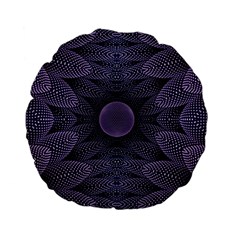 Gometric Shapes Geometric Pattern Purple Background Standard 15  Premium Flano Round Cushions by Ravend