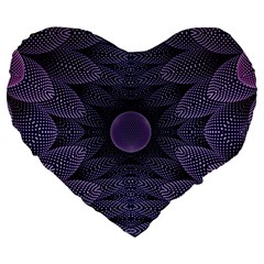 Gometric Shapes Geometric Pattern Purple Background Large 19  Premium Flano Heart Shape Cushions by Ravend