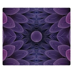 Gometric Shapes Geometric Pattern Purple Background Premium Plush Fleece Blanket (small) by Ravend