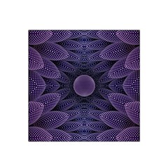 Gometric Shapes Geometric Pattern Purple Background Satin Bandana Scarf 22  x 22 