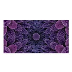 Gometric Shapes Geometric Pattern Purple Background Satin Shawl 45  x 80 