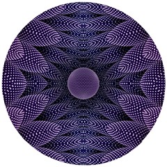 Gometric Shapes Geometric Pattern Purple Background Wooden Puzzle Round