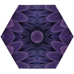 Gometric Shapes Geometric Pattern Purple Background Wooden Puzzle Hexagon by Ravend