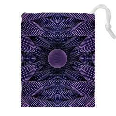 Gometric Shapes Geometric Pattern Purple Background Drawstring Pouch (5XL)