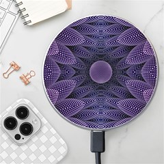 Gometric Shapes Geometric Pattern Purple Background Wireless Fast Charger(white) by Ravend