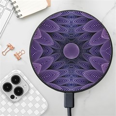 Gometric Shapes Geometric Pattern Purple Background Wireless Fast Charger(black) by Ravend