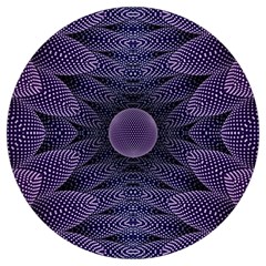 Gometric Shapes Geometric Pattern Purple Background Round Trivet by Ravend