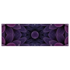 Gometric Shapes Geometric Pattern Purple Background Banner and Sign 12  x 4 