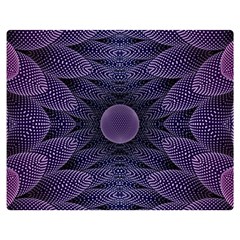 Gometric Shapes Geometric Pattern Purple Background One Side Premium Plush Fleece Blanket (medium)