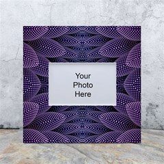 Gometric Shapes Geometric Pattern Purple Background White Box Photo Frame 4  X 6  by Ravend