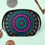 Mandela Kaleidoscope Squares Geometric Shapes Accessory Pouch (Medium) Back