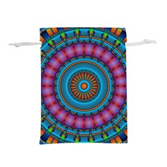 Mandela Kaleidoscope Squares Geometric Shapes Lightweight Drawstring Pouch (s) by Ravend