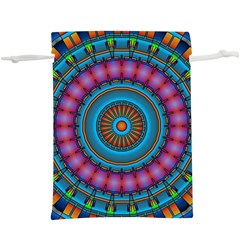 Mandela Kaleidoscope Squares Geometric Shapes Lightweight Drawstring Pouch (xl) by Ravend